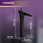 Смеситель для раковины ZEIN Ретро высокий каскадный излив, без подводки, латунь, черный - Фото 4