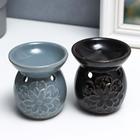 Аромалампа для эфирных масел «Цветок и завитки», керамика, 7.5×7×7 см, МИКС - Фото 2