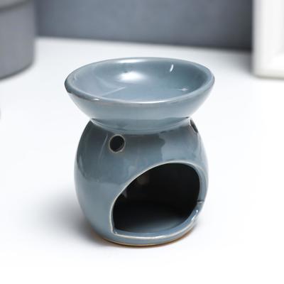 Аромалампа для эфирных масел «Цветок и завитки», керамика, 7.5×7×7 см, МИКС