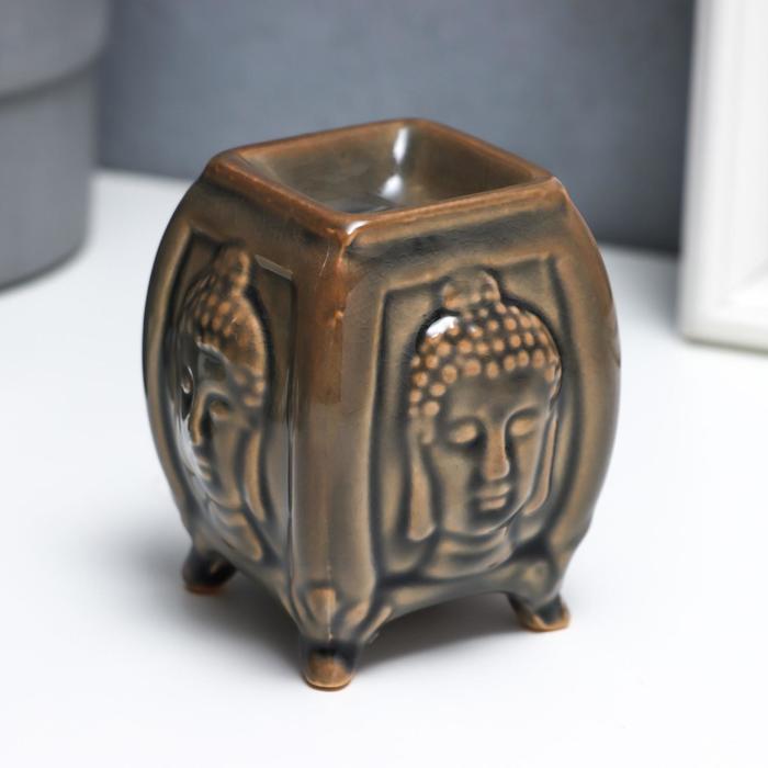 Аромалампа керамика "Изображение будды"  8,5х7,5х7,5 см   3467388 - Фото 1