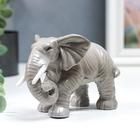Сувенир керамика "Серый слон - хобот закручен" 10,5 см - фото 318583899