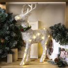 УЦЕНКА Фигура световая "Олень белый", 30х46х15 см, АА*2 (не в компл.), 30 LED, Т/БЕЛЫЙ - фото 14670124