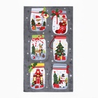 Набор новогодних кухонных полотенец Доляна «Волшебство» 35×60 см-4 штуки, 100% хлопок - Фото 9