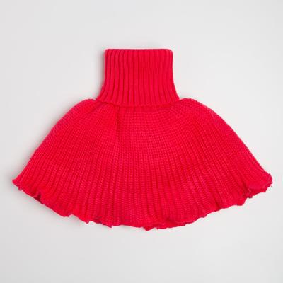 Шарф-манишка, коралловый, размер L (8 лет)