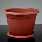 Горшок для цветов с поддоном «Борнео», 25.8 л, пластиковый, цвет терракотовый - Фото 1
