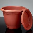 Горшок для цветов с поддоном «Борнео», 25.8 л, пластиковый, цвет терракотовый - Фото 2