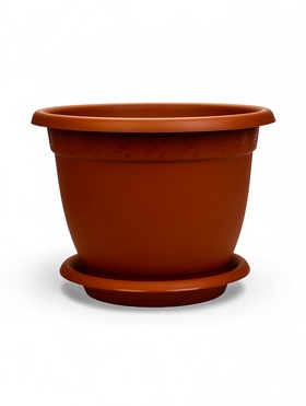 Горшок для цветов с поддоном «Борнео», 25.8 л, пластиковый, цвет терракотовый 813036