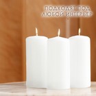 Набор свечей - цилиндров, 4х9 см, набор 3 шт, 11 ч, белая - фото 321708144