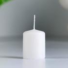 Свеча цилиндр, 4х5 см, набор 2 шт, белая - фото 24669323