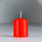 Набор свечей - цилиндров, 4х5 см, набор 2 шт, красная - фото 6451338