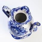 Чайник гжель «Очарование», бело-синий,керамика, - Фото 4