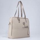 Сумка-тоут на молнии, цвет бежевый - Фото 3