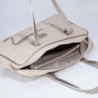 Сумка-тоут на молнии, цвет бежевый - Фото 6