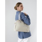 Сумка-тоут на молнии, цвет бежевый - Фото 7