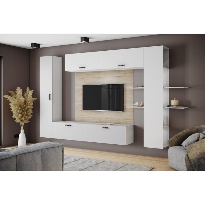 Гостиная подвесная «Дороти», 3200×400×1700 мм, цвет белый/дуб сонома/белый - Фото 1