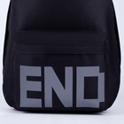 Рюкзак школьный школьный молодёжный END, 29х12х37, отдел на молнии, н/карман, светоотражающие ленты, цвет чёрный - Фото 6