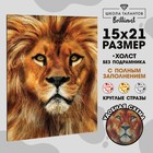 Алмазная мозаика с полным заполнением на холсте «Лев», 15×21 см - Фото 7