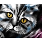 Алмазная мозаика с полным заполнением на холсте «Кот», 15×21 см - Фото 2