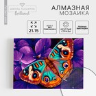 Алмазная вышивка с полным заполнением «Бабочка» 15х21 см, на холсте - Фото 1