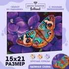 Алмазная мозаика с полным заполнением на холсте «Бабочка», 15 х 21 см - Фото 2