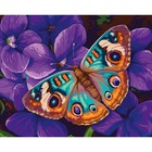 Алмазная мозаика с полным заполнением на холсте «Бабочка», 15 х 21 см - Фото 3