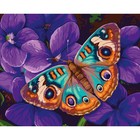 Алмазная мозаика с полным заполнением на холсте «Бабочка», 15×21 см - Фото 2