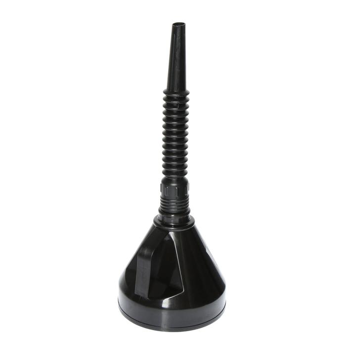 Воронка для ГСМ Топ Авто, с сеткой, разборная, гофра, d=13 см, h носика 12.5 см, черная - Фото 1