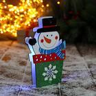 Ёлочная игрушка «Снеговик-подарок» 9.5×17 см - Фото 2