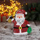 Украшение ёлочное "Дед Мороз с колокольчиком и мешком" 16х17 см - фото 318584134