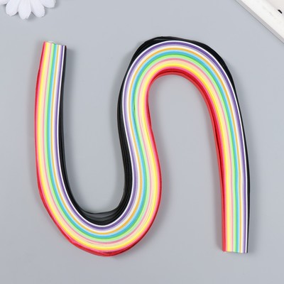 Полоски для квиллинга 180 полосок плотность 120 г «Цветные», ширина 1 см, длина 54 см