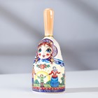 Колокольчик с ручкой "Матрешка" средняя, керамика, микс (комплект 2 шт) - фото 22462907