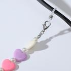 Цепочка для очков "Бисер" сердечки, цветной - Фото 3