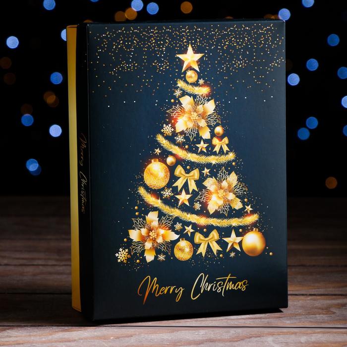 Подарочная коробка сборная "Ёлка желаний", 21 х 15 х 5,7 см - Фото 1