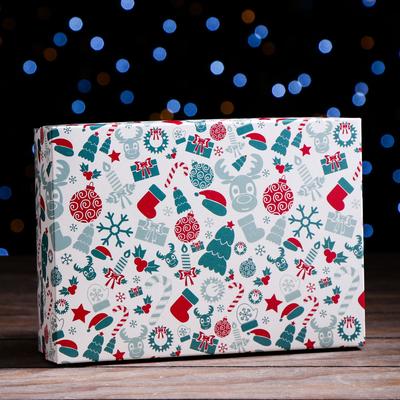 Подарочная коробка сборная "Зимушка", 21 х 15 х 5,7 см