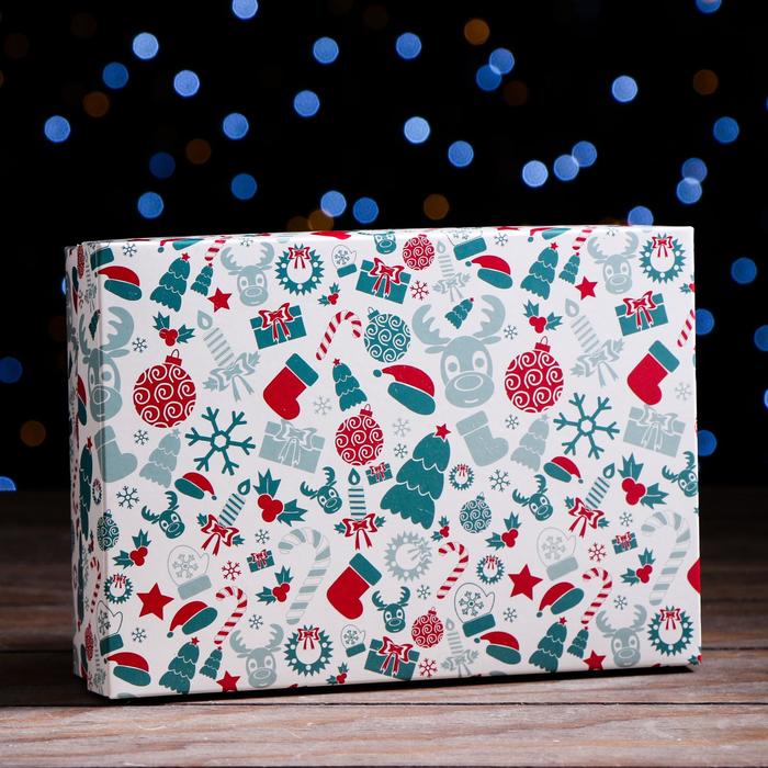 Подарочная коробка сборная "Зимушка", 21 х 15 х 5,7 см - Фото 1