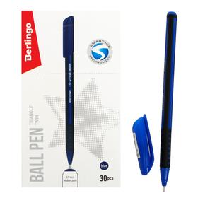 Ручка шариковая Berlingo "Triangle Twin", 0,7 мм, игольчатый стержень, синяя 309748