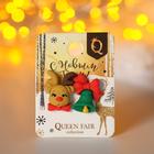 Серьги «Новогодние» игрушки, олень и колокольчик, цвет коричнево-зелёный - Фото 3
