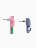 Серьги пластик «Вкусности» динозаврик и цветочек, цвет сине-розовый - Фото 2