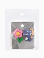 Серьги пластик «Вкусности» динозаврик и цветочек, цвет сине-розовый - Фото 6