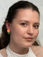 Серьги пластик «Вкусности», динозаврик и цветочек, сине-розовые - Фото 9