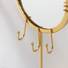 Сувенир металл с зеркалом подставка для украшений "Котик" золото 31х14х17 см - фото 8610229