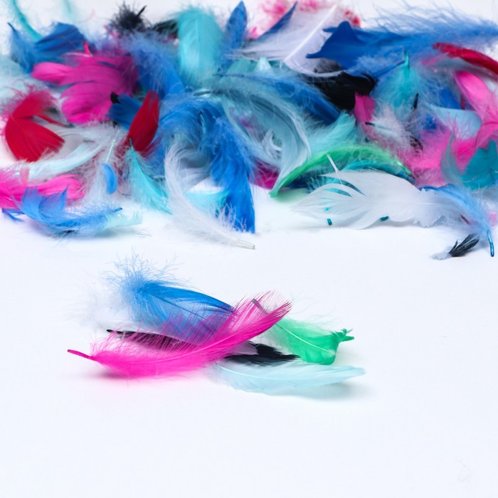 Наполнитель из перьев для шаров и подарков, ассорти, 6гр. МИКС - Фото 1