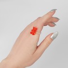 Кольцо «Мармеладный мишка», цвет красный, размер 17 - фото 9777178