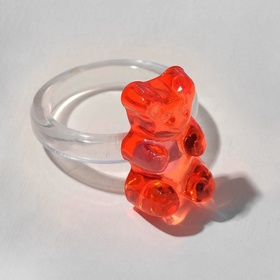 Кольцо «Мармеладный мишка», цвет красный, размер 17  (артикул 6961484)  большой выбор товаров оптом и в розницу по низким ценам с доставкой
