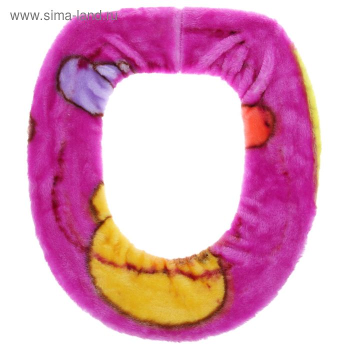 Чехол на сиденье для унитаза на резинке, 33×40 см, цвет МИКС - Фото 1