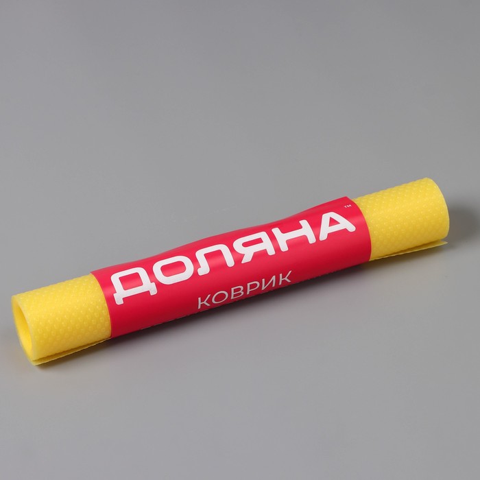 Коврик противоскользящий Доляна «Круги», 30×150 см, цвет прозрачный жёлтый - фото 1908238876