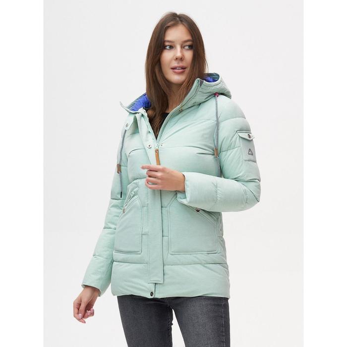 Куртка зимняя женская, размер 48, цвет бирюзовый