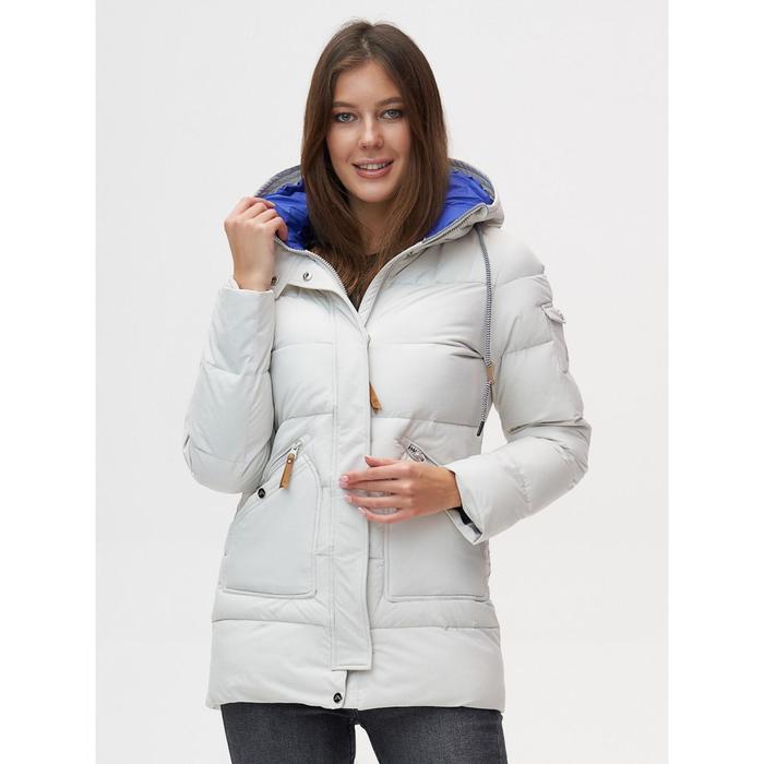 Куртка зимняя женская, размер 42, цвет светло-серый
