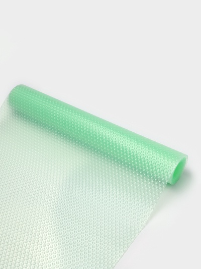 Коврик противоскользящий Доляна «Круги», 30×150 см, прозрачный, зелёный