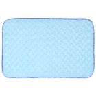 Коврик для ванной 50х80 см "Завитушки" цвет голубой - Фото 1